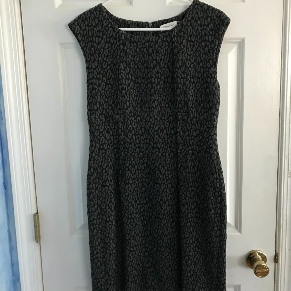 Calvin Klein Black/Grey Leopard Dress